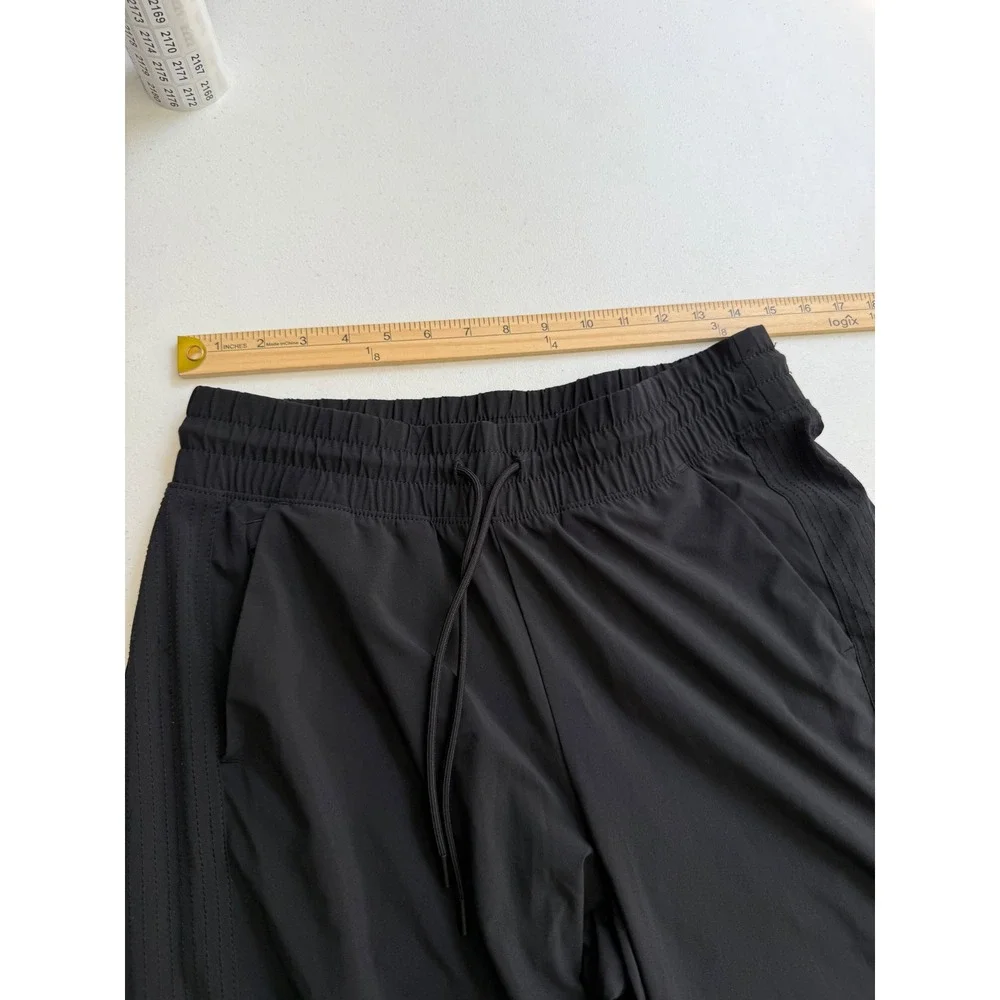 Athleta Brooklyn Wide Leg Pants Black Drawstring Crop Style 657598 Size 8 - Picture 8 of 11